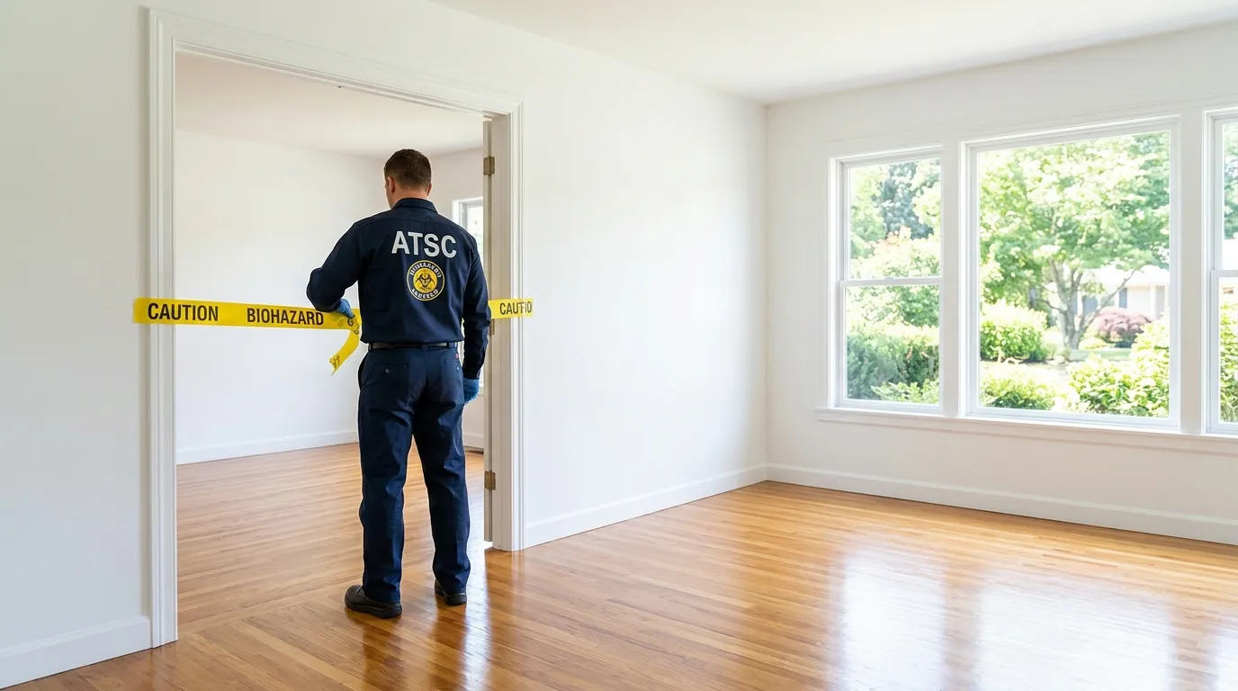 Certified biohazard cleanup crew performing Decomposition Cleanup in Agawam